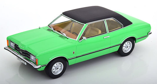 KK-Scale 1:18 - Ford Taunus GXL Sedan 1971 Lichtgroen/Zwart