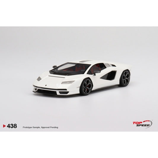 Top Speed Model - Lamborghini Countach LPI 800-4 Bianco Siderale 1:18