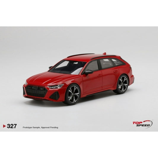 Top Speed Model - Audi RS 6 Avant Carbon Black Tango Red 1:18