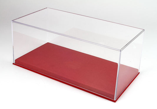 BBR Model 1:18 - Display Case With Red Alcantara Base Red Stitching