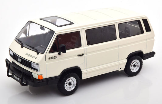 KK-Scale 1:18 - VW T3 Bus Syncro  1987 Wit