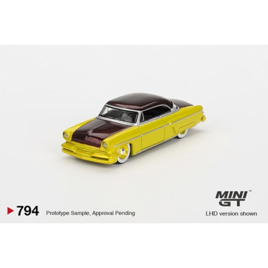 MiniGT - 1/64 LINCOLN CAPRI HOT ROD 1954 LIME YELLOW (LHD)