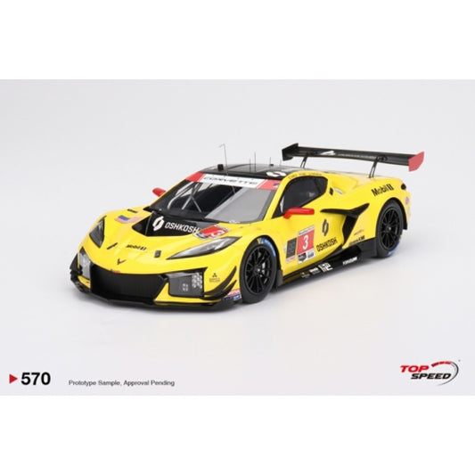 Top Speed Model - Chevrolet Corvette Z06 GT3.R #3 Corvette Racing by Pratt Miller Motorsports  2024 IMSA Daytona 24 Hrs 1:18